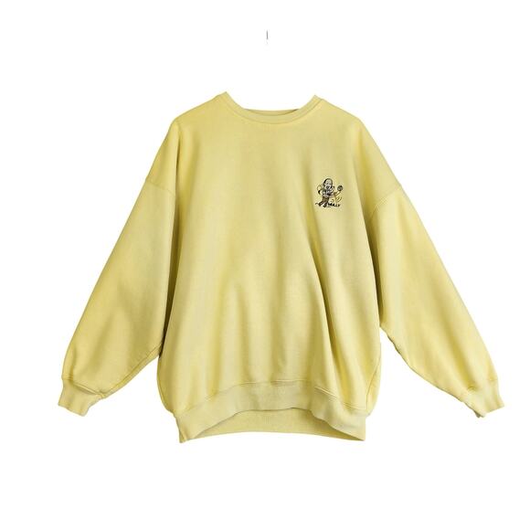 Slazenger Mens Vintage Golf Crewneck Sweater Size XL Yellow Embroidered Mully 90 - Picture 1 of 10